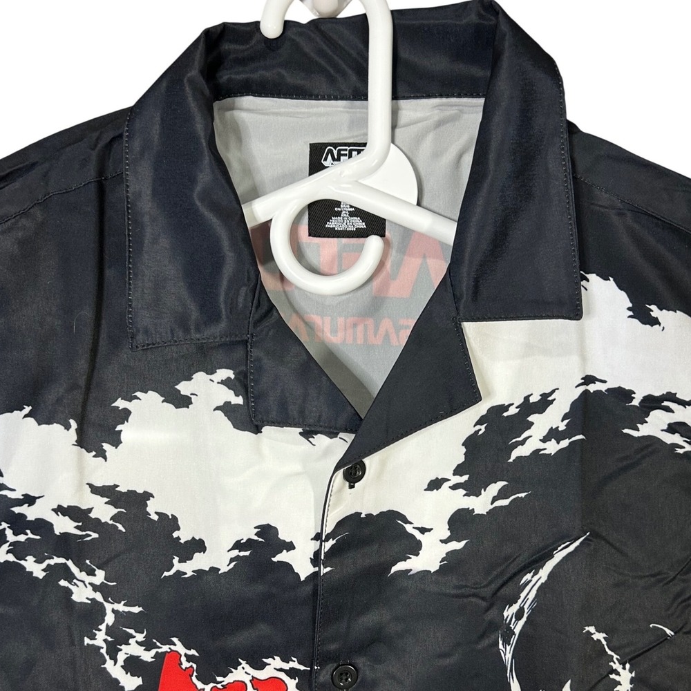 AFRO SAMURAI Forever 21 Men's Button‎ Up Shirt Black Red White Anime Size L